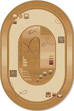 Овальный ковер из Молдовы обычный ворс ATLAS 3937 41332 ОВАЛ