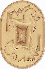 Овальный ковер из Молдовы обычный ворс ATLAS 3760 41334 ОВАЛ