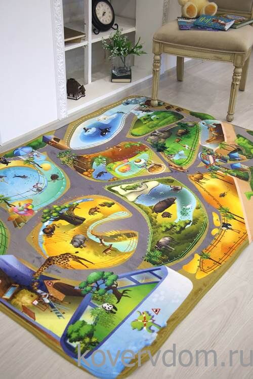 Детский развивающий 3D ковер Сказочный Зоопарк 86027